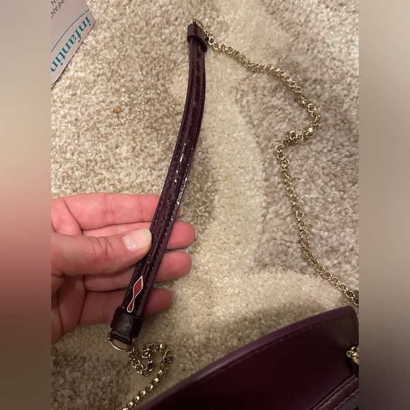 ❌SOLD OUT❌Christian Louboutin Wine Lizard Embossed WOC - Picture 5 of 16